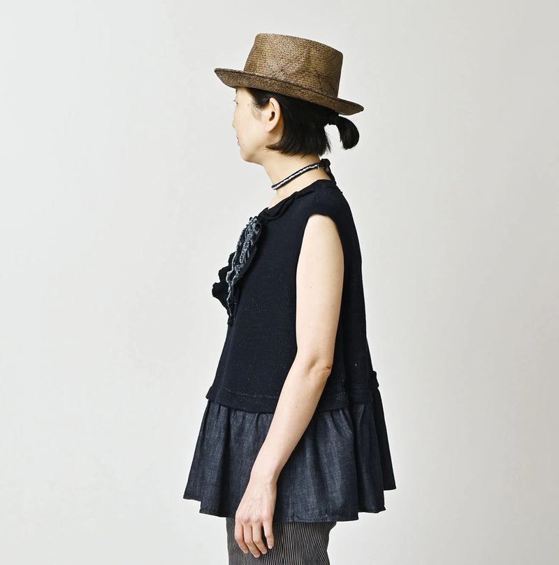 45R Indigo Cotton Fleece x Denim Camisole - Image 4