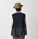 45R Indigo Cotton Fleece x Denim Camisole
