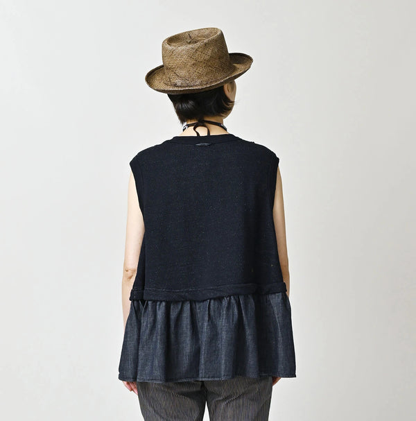 45R Indigo Cotton Fleece x Denim Camisole
