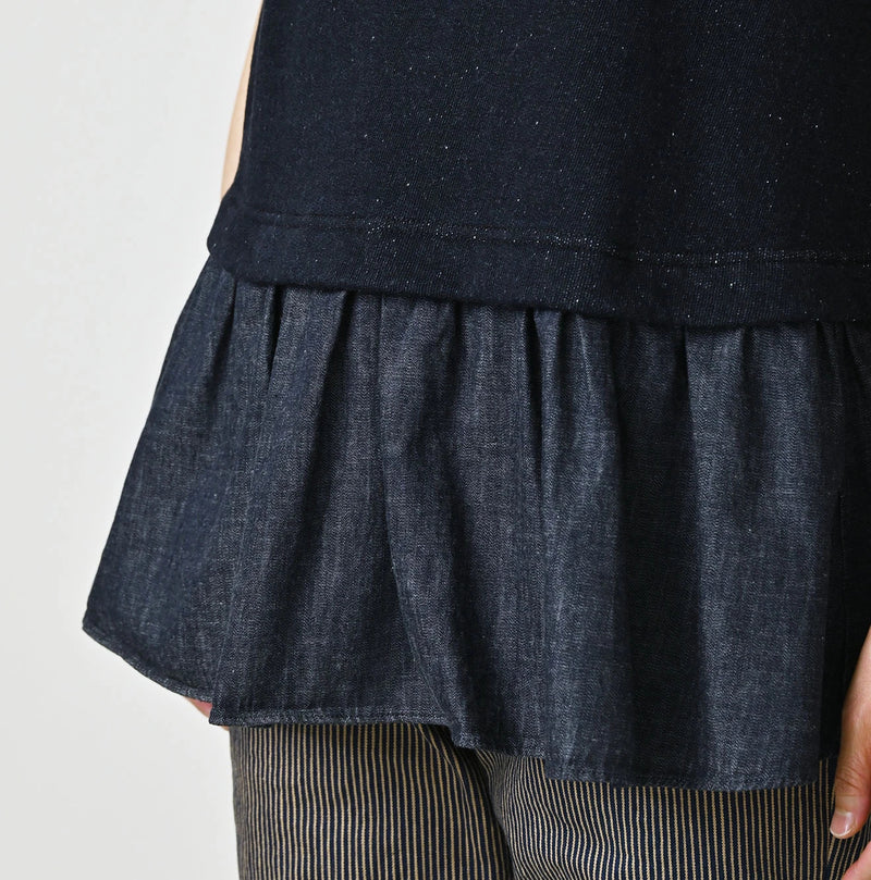 45R Indigo Cotton Fleece x Denim Camisole - Image 9