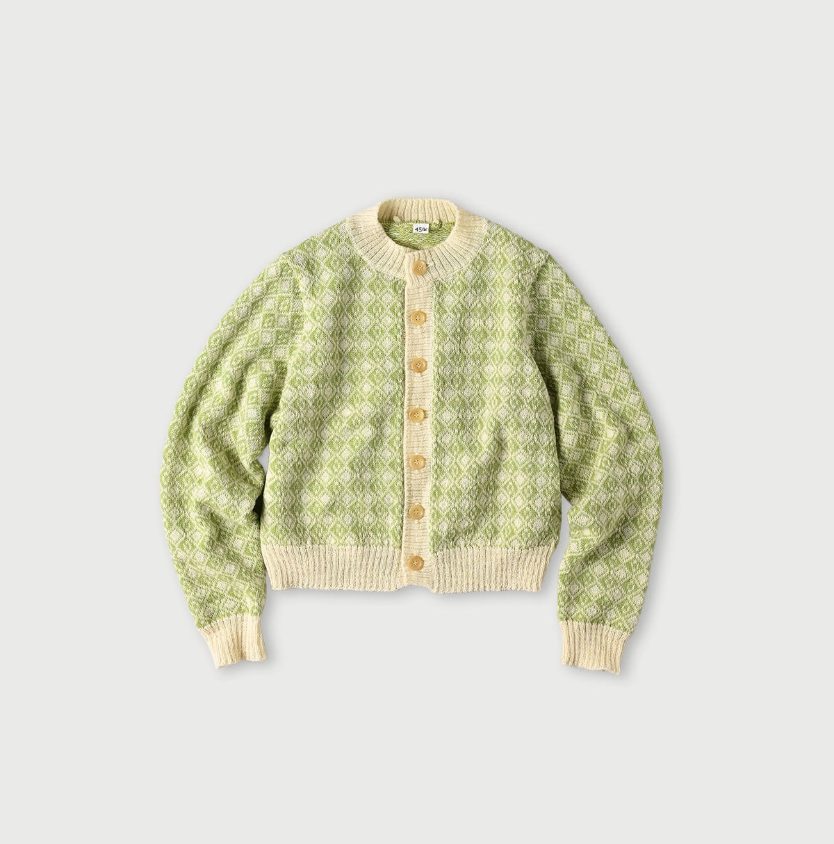 45R Bonita Jacquard Cardigan (Green)