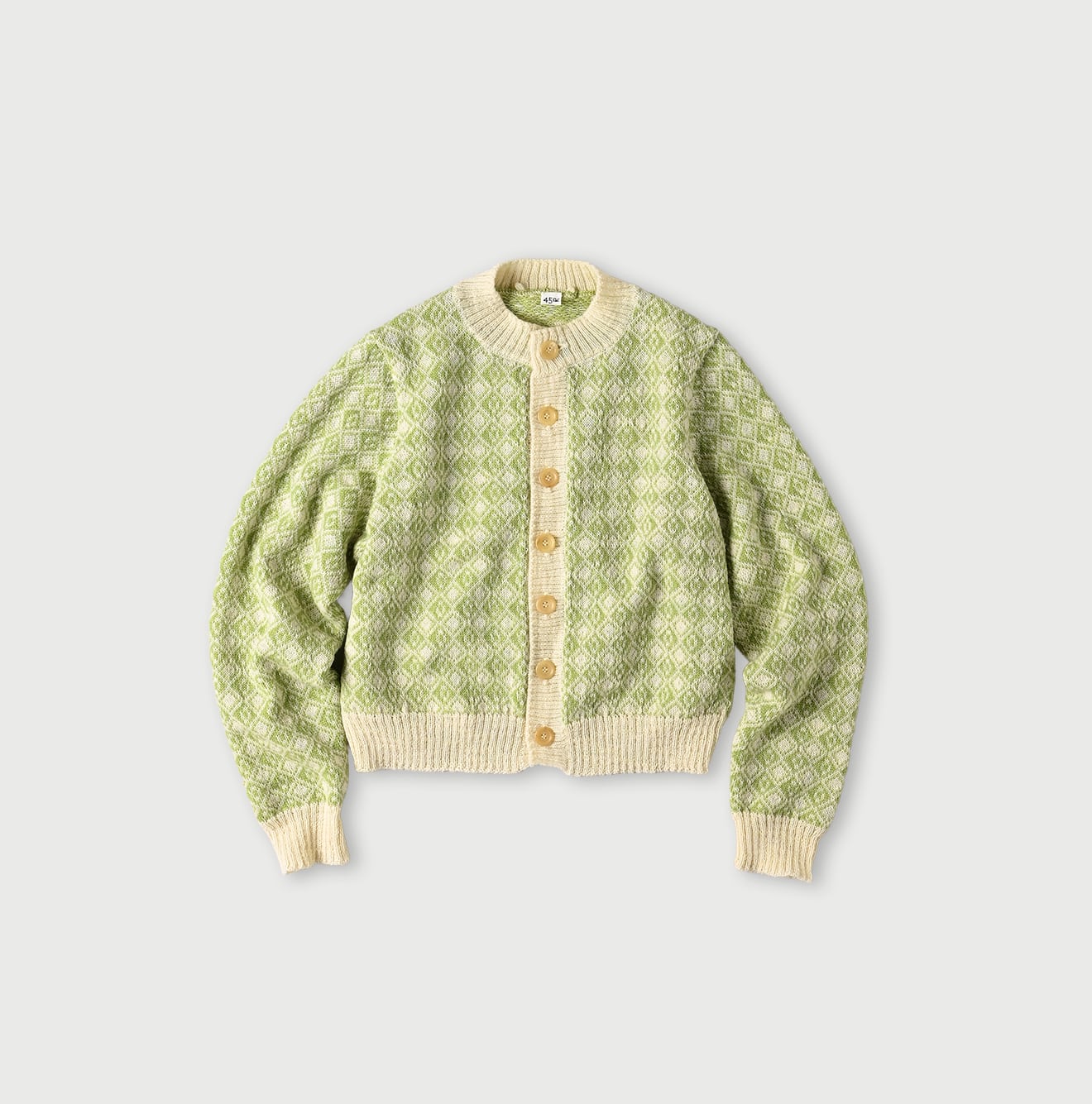 45R Bonita Jacquard Cardigan (Green)
