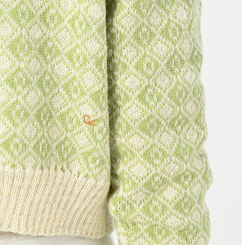 45R Bonita Jacquard Cardigan (Green)