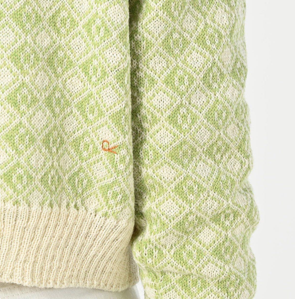 45R Bonita Jacquard Cardigan (Green)