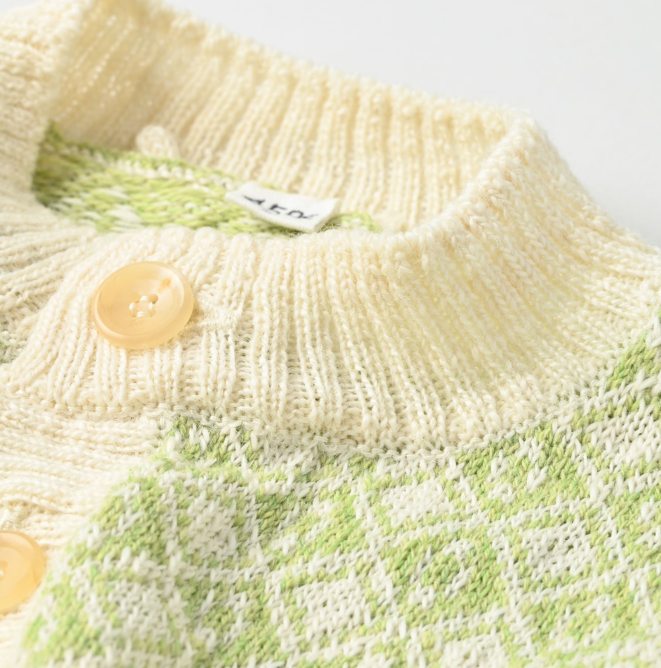45R Bonita Jacquard Cardigan (Green)