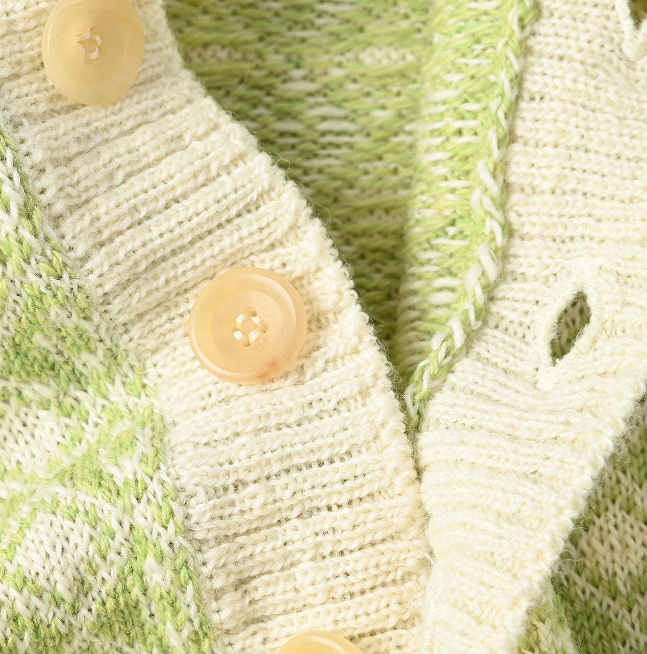 45R Bonita Jacquard Cardigan (Green)