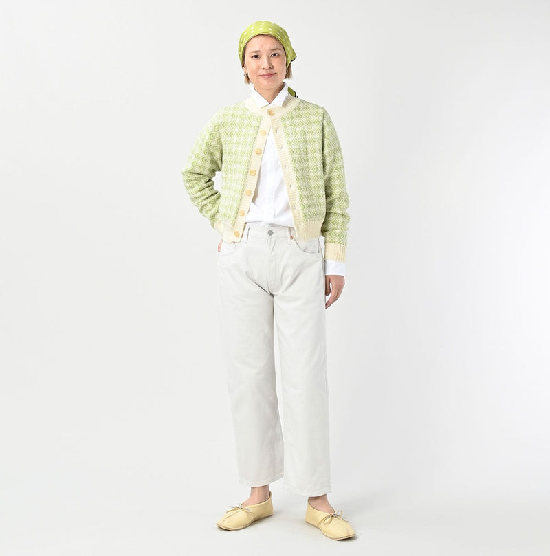 45R Bonita Jacquard Cardigan (Green)
