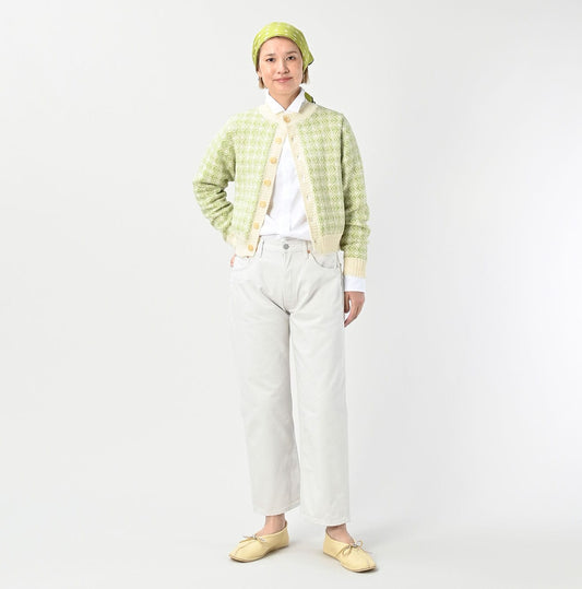 45R Bonita Jacquard Cardigan (Green)