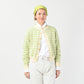 45R Bonita Jacquard Cardigan (Green)