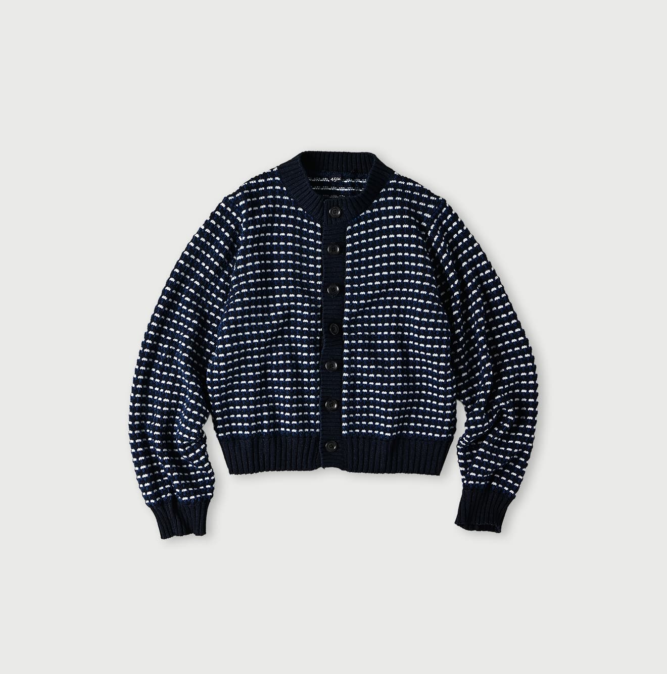 Indigo Bonita Jacquard Cardigan | 45R Official Online Store – 45R