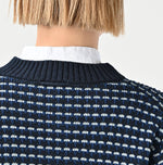 45R Indigo Bonita Jacquard Cardigan