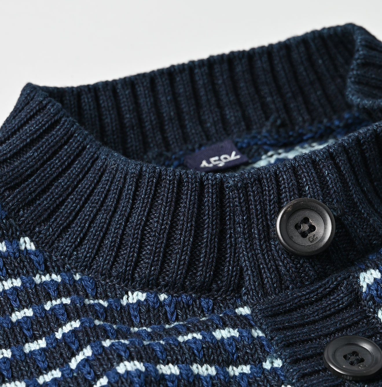 Indigo Bonita Jacquard Cardigan | 45R Official Online Store – 45R