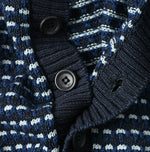 45R Indigo Bonita Jacquard Cardigan