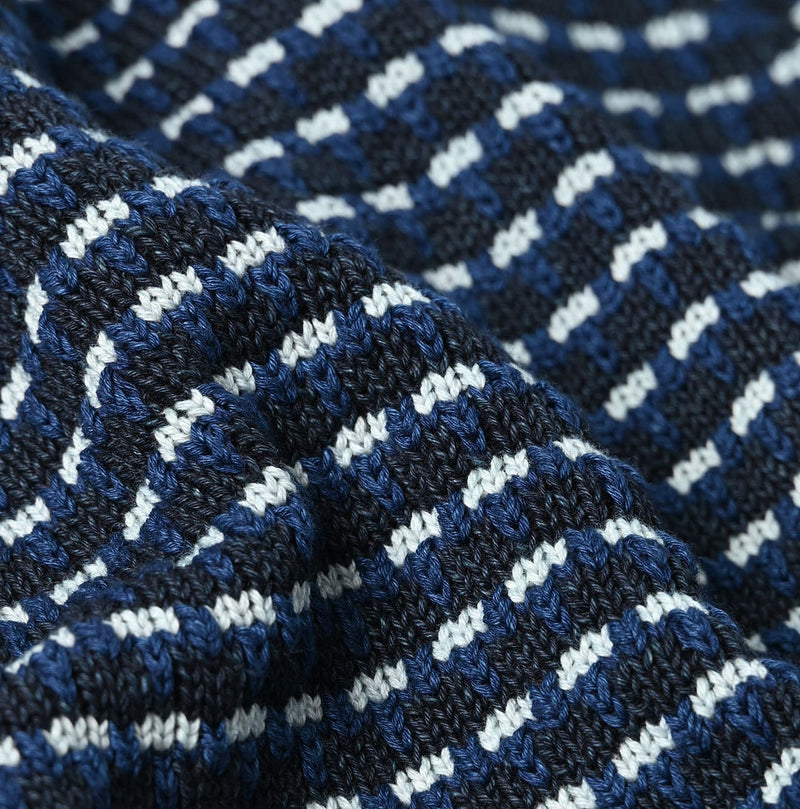 45R Indigo Bonita Jacquard Cardigan