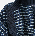 45R Indigo Bonita Jacquard Cardigan