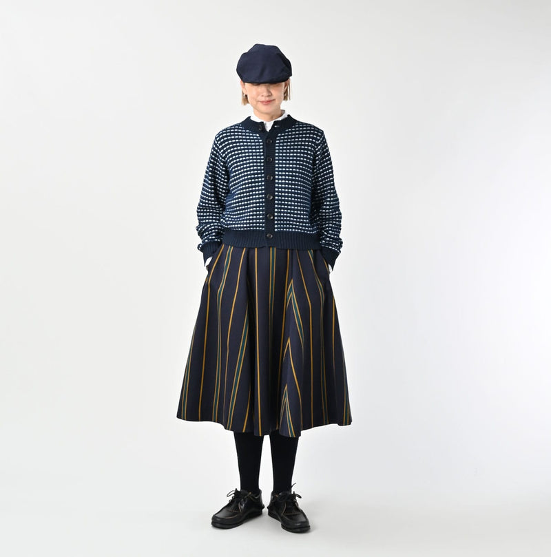 45R Indigo Bonita Jacquard Cardigan - Image 2