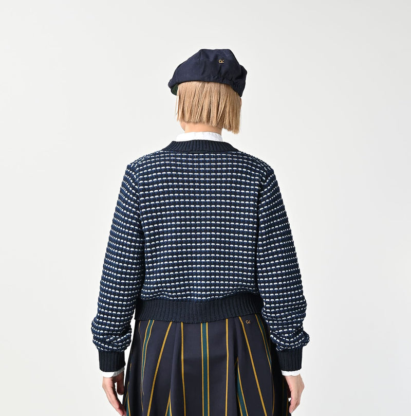 45R Indigo Bonita Jacquard Cardigan - Image 5