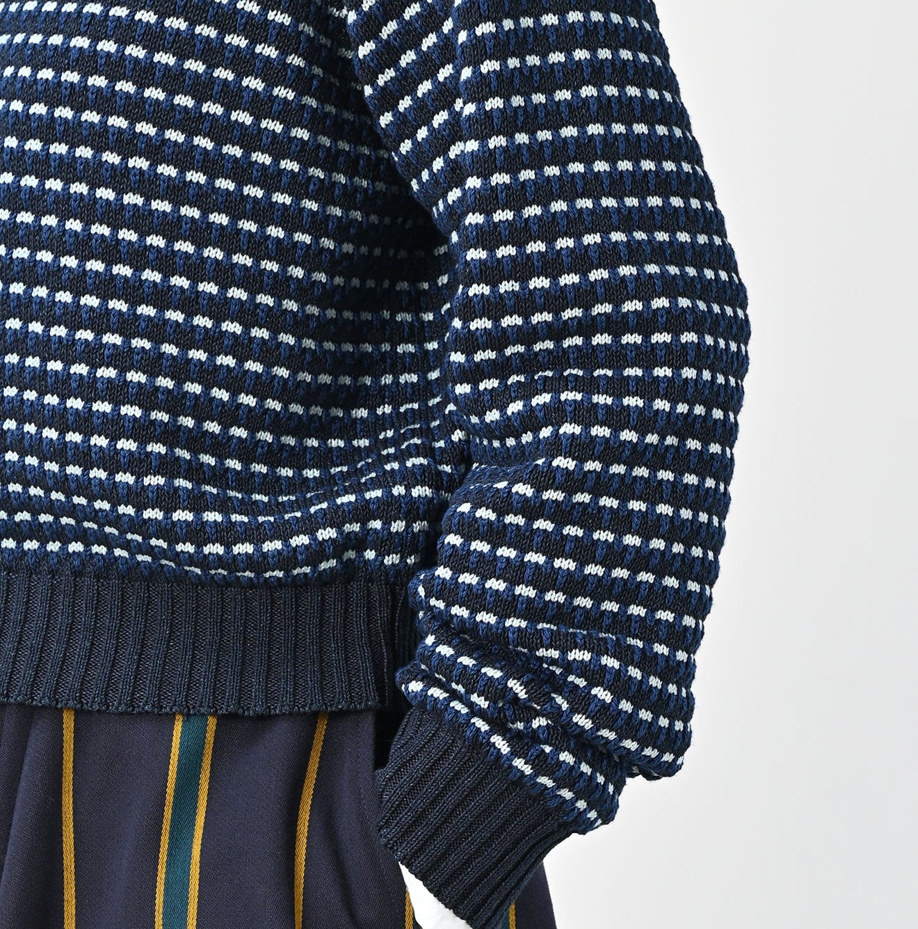 Indigo Bonita Jacquard Cardigan | 45R Official Online Store – 45R