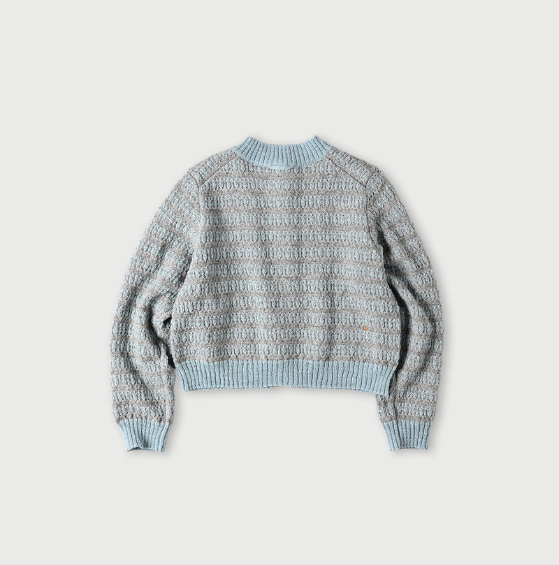 45R Bonita Jacquard Cardigan (Saxe Blue)