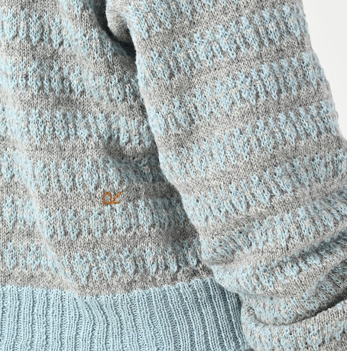 45R Bonita Jacquard Cardigan (Saxe Blue)