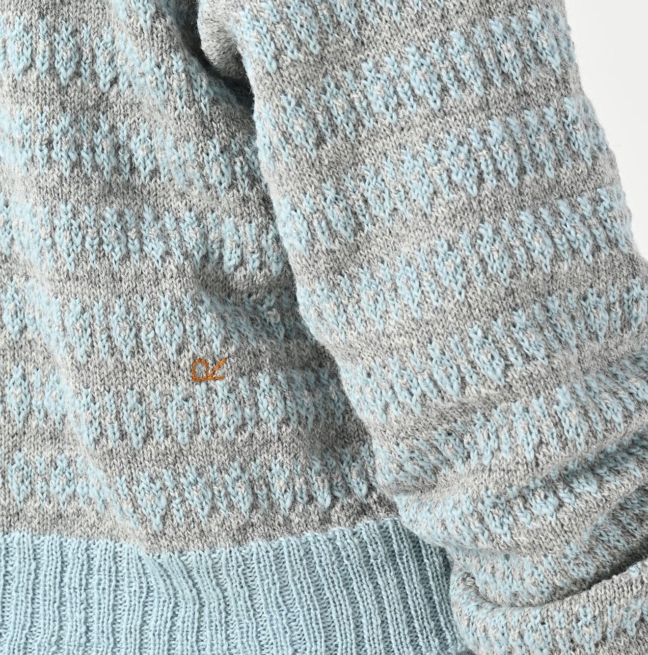 45R Bonita Jacquard Cardigan (Saxe Blue)