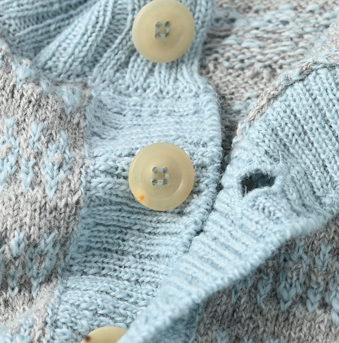 45R Bonita Jacquard Cardigan (Saxe Blue)