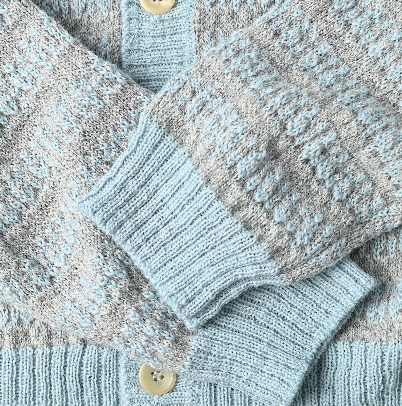 45R Bonita Jacquard Cardigan (Saxe Blue)