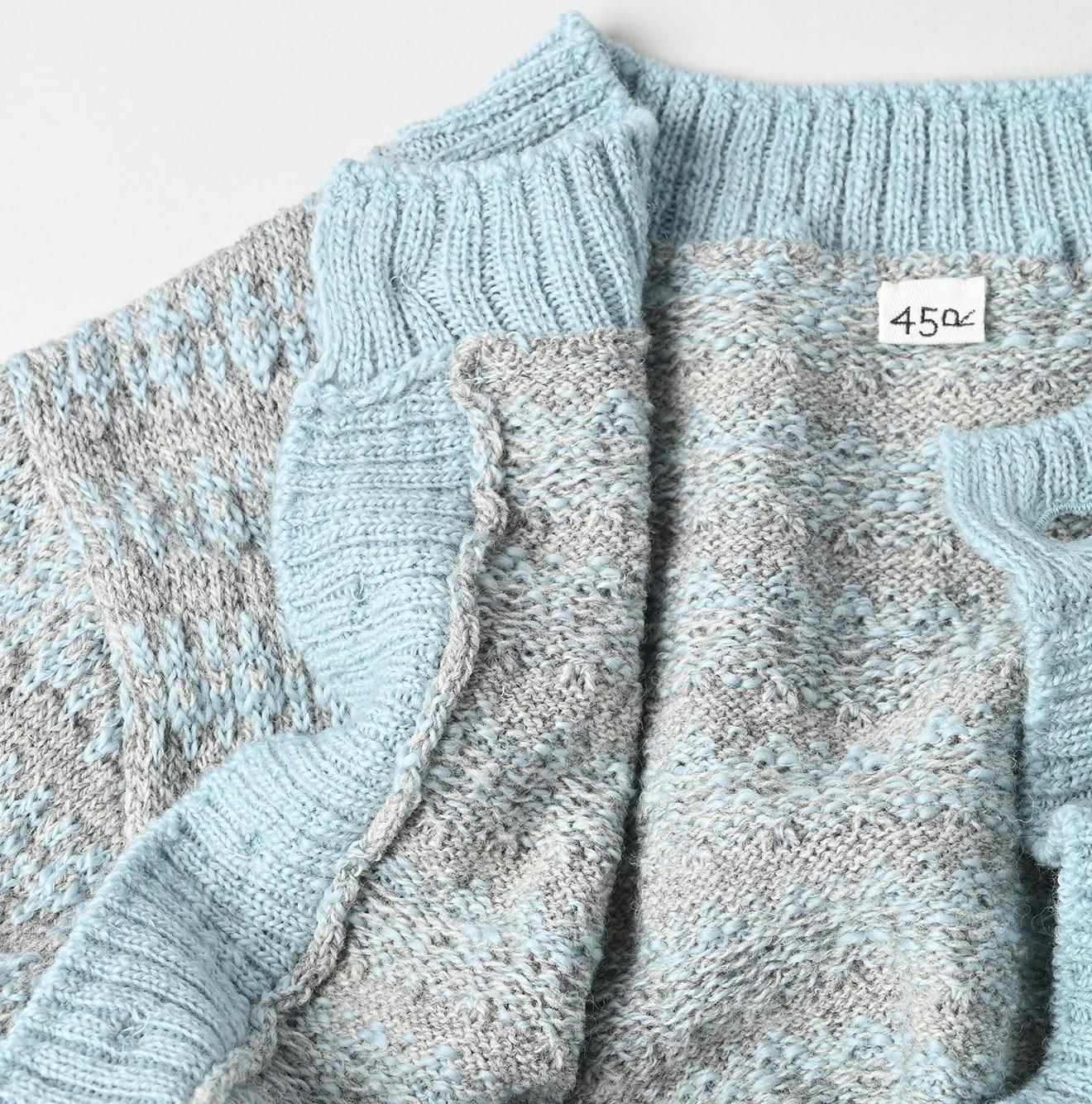 45R Bonita Jacquard Cardigan (Saxe Blue)