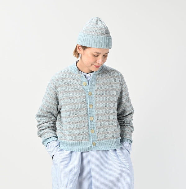 45R Bonita Jacquard Cardigan (Saxe Blue)