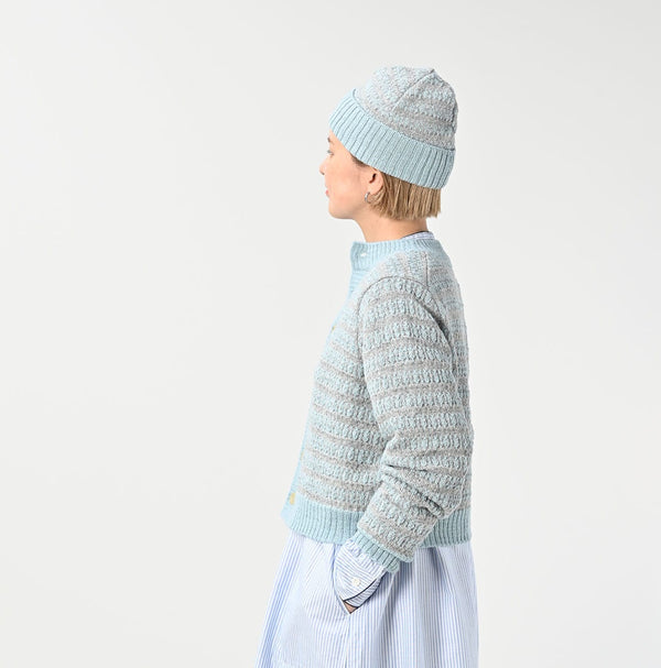 45R Bonita Jacquard Cardigan (Saxe Blue)