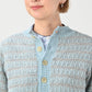 45R Bonita Jacquard Cardigan (Saxe Blue)