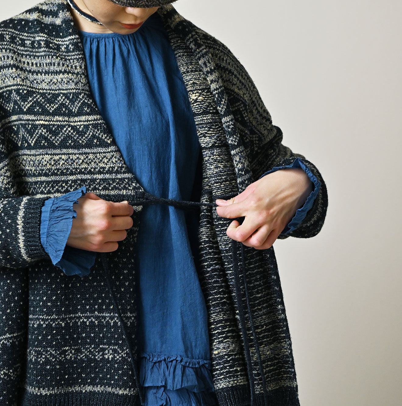 45R Indigo Nordic Jacquard Bolero - Image 12
