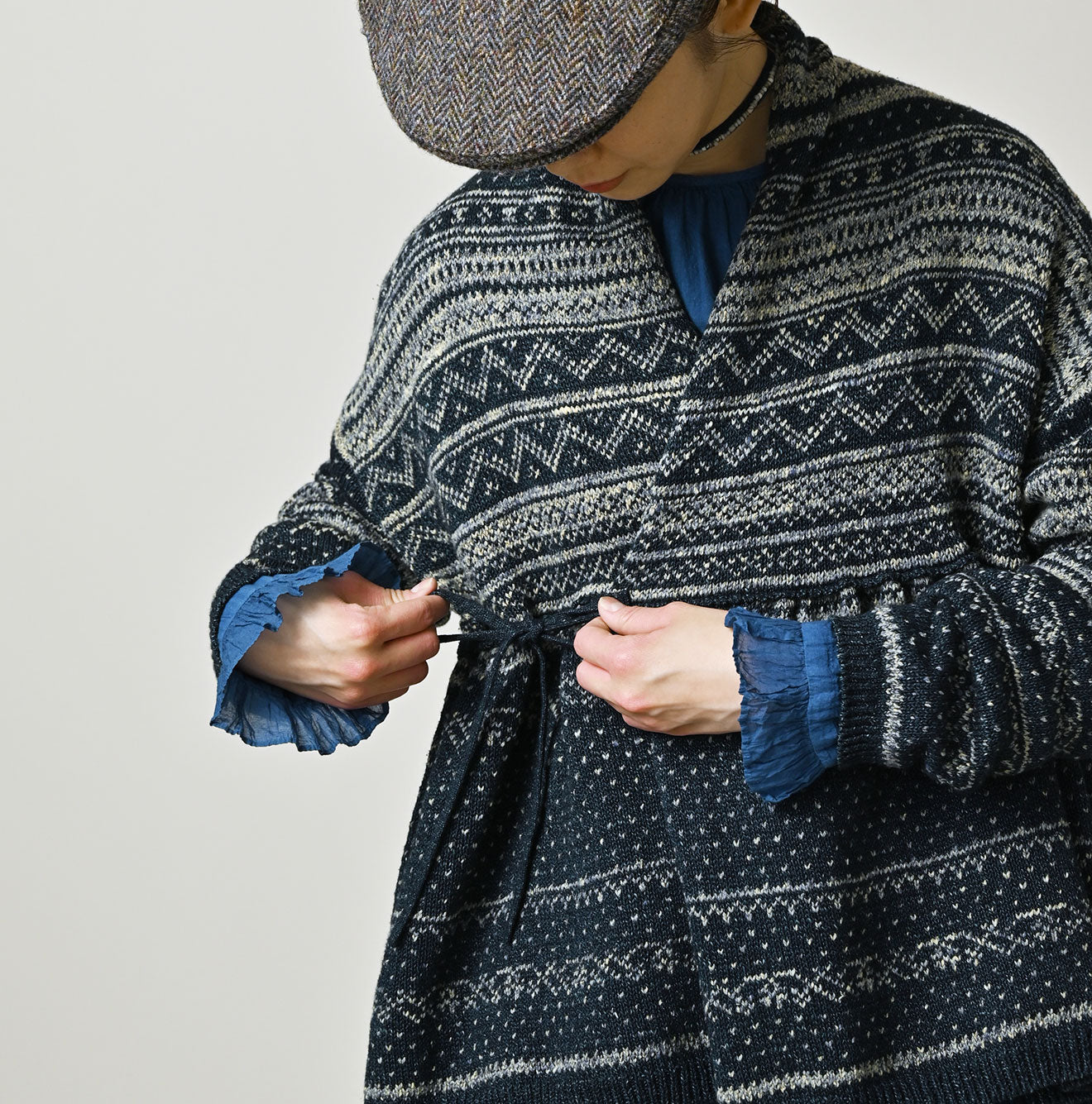 45R Indigo Nordic Jacquard Bolero - Image 13