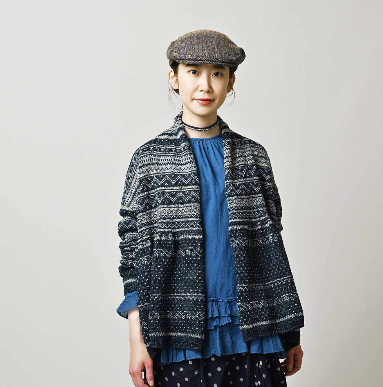 45R Indigo Nordic Jacquard Bolero - Image 4