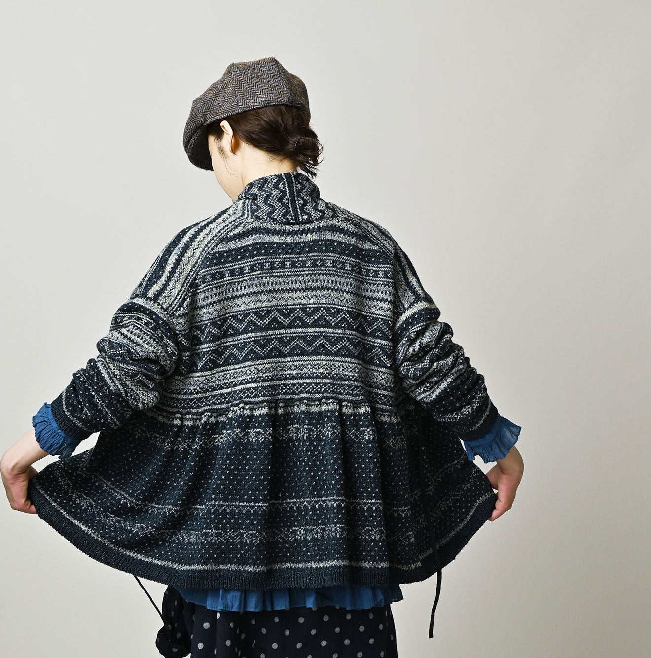 45R Indigo Nordic Jacquard Bolero - Image 6
