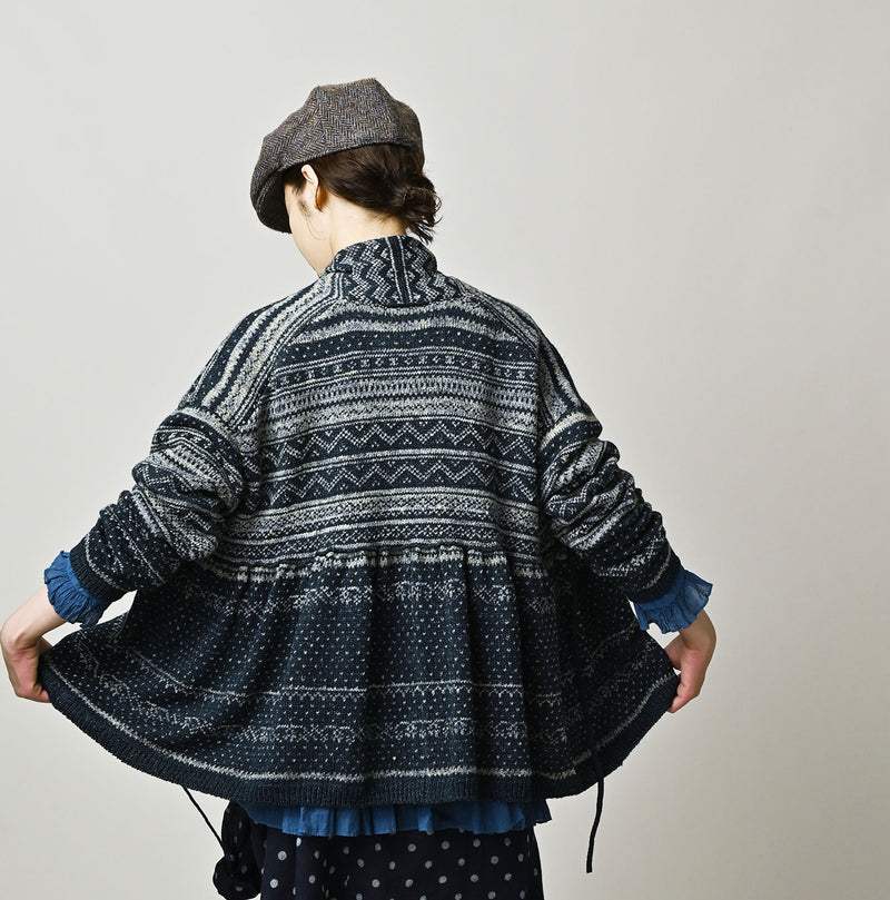45R Indigo Nordic Jacquard Bolero - Image 6