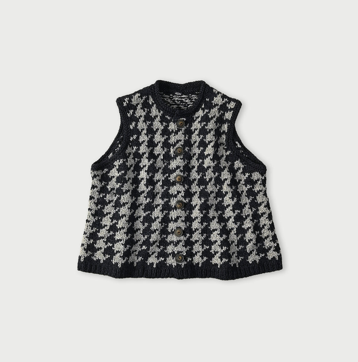 Indigo Houndstooth Vest