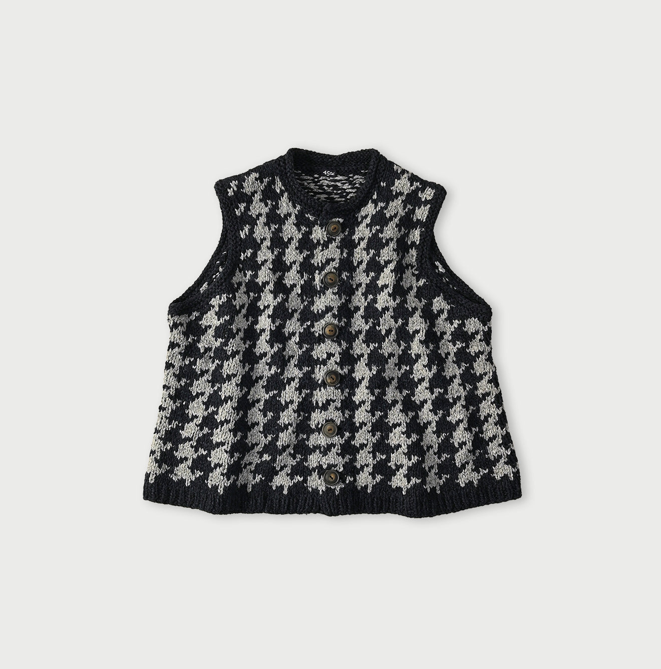 Indigo Houndstooth Vest - Image 1
