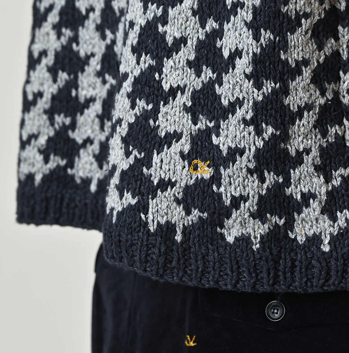 Indigo Houndstooth Vest