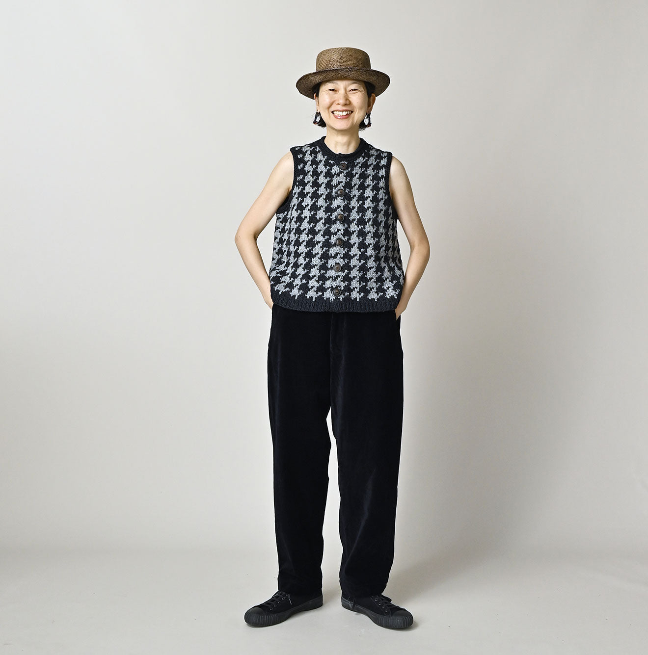Indigo Houndstooth Vest - Image 2