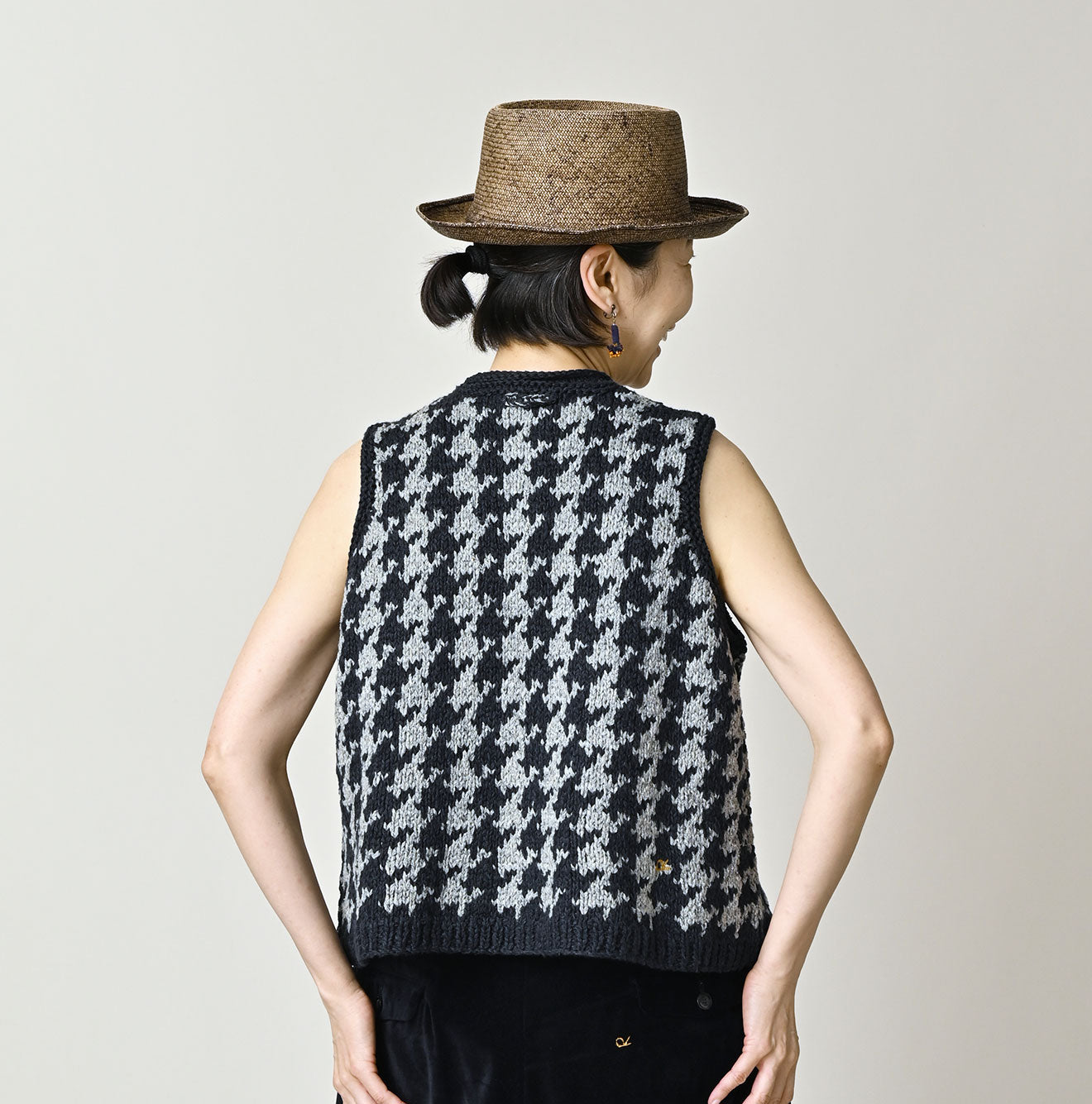 Indigo Houndstooth Vest - Image 5