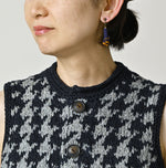 Indigo Houndstooth Vest