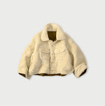 45R Wool Boa × Nylon Annie Bolero Blouson
