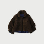45R Wool Boa × Nylon Annie Bolero Blouson