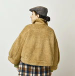 45R Wool Boa × Nylon Annie Bolero Blouson