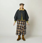 45R Wool Boa × Nylon Annie Bolero Blouson