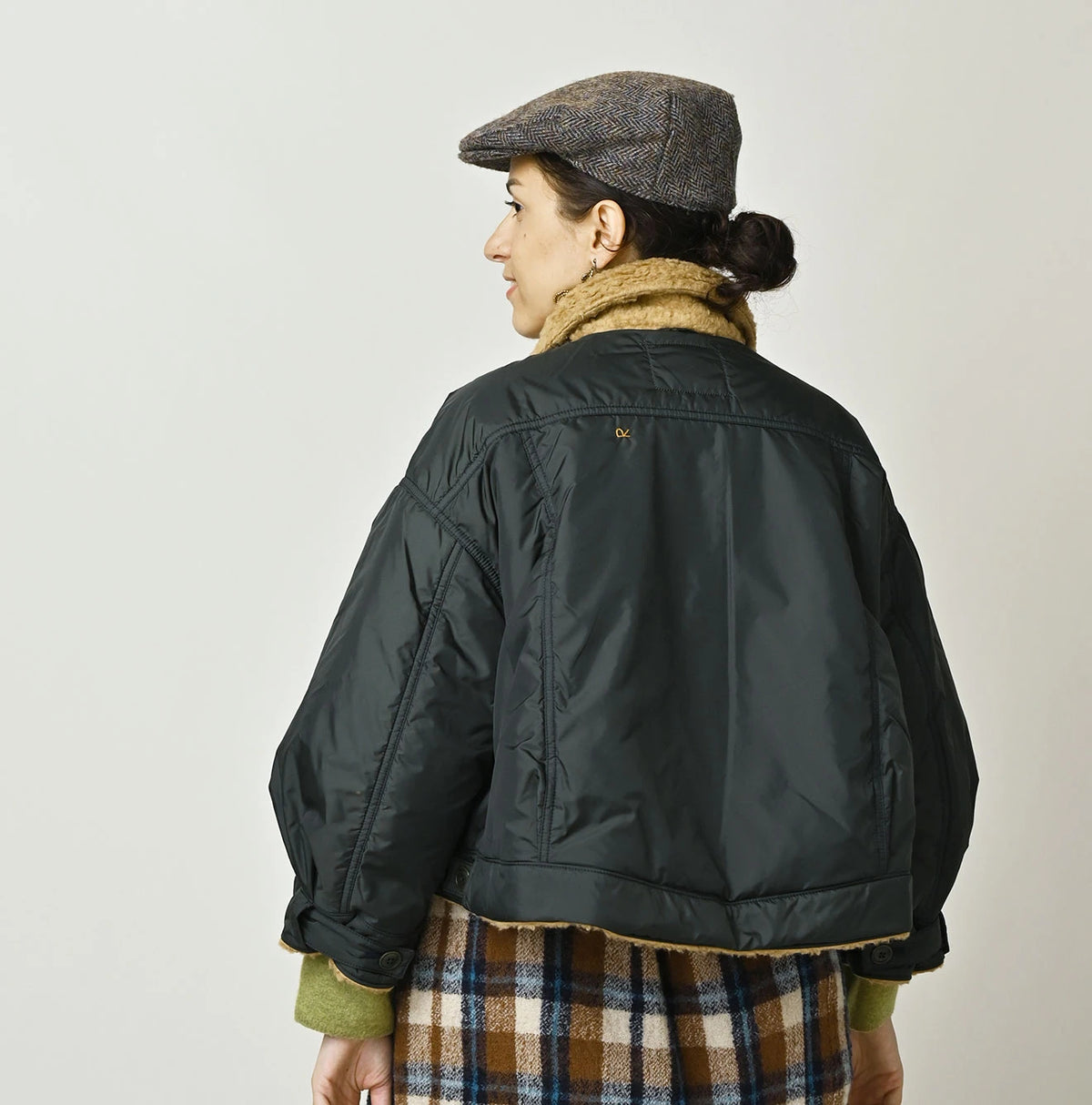 45R Wool Boa × Nylon Annie Bolero Blouson - Image 16