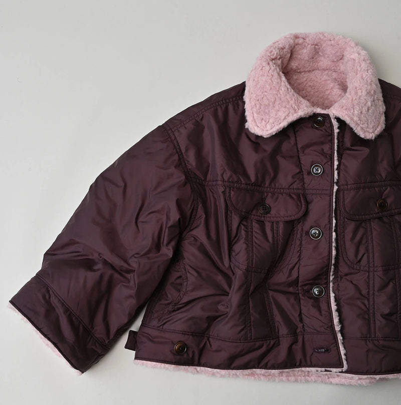 45R Wool Boa × Nylon Annie Bolero Blouson - Image 28