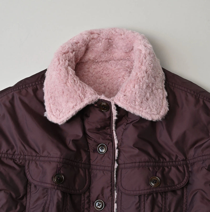 45R Wool Boa × Nylon Annie Bolero Blouson - Image 29