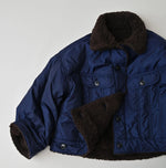 45R Wool Boa × Nylon Annie Bolero Blouson